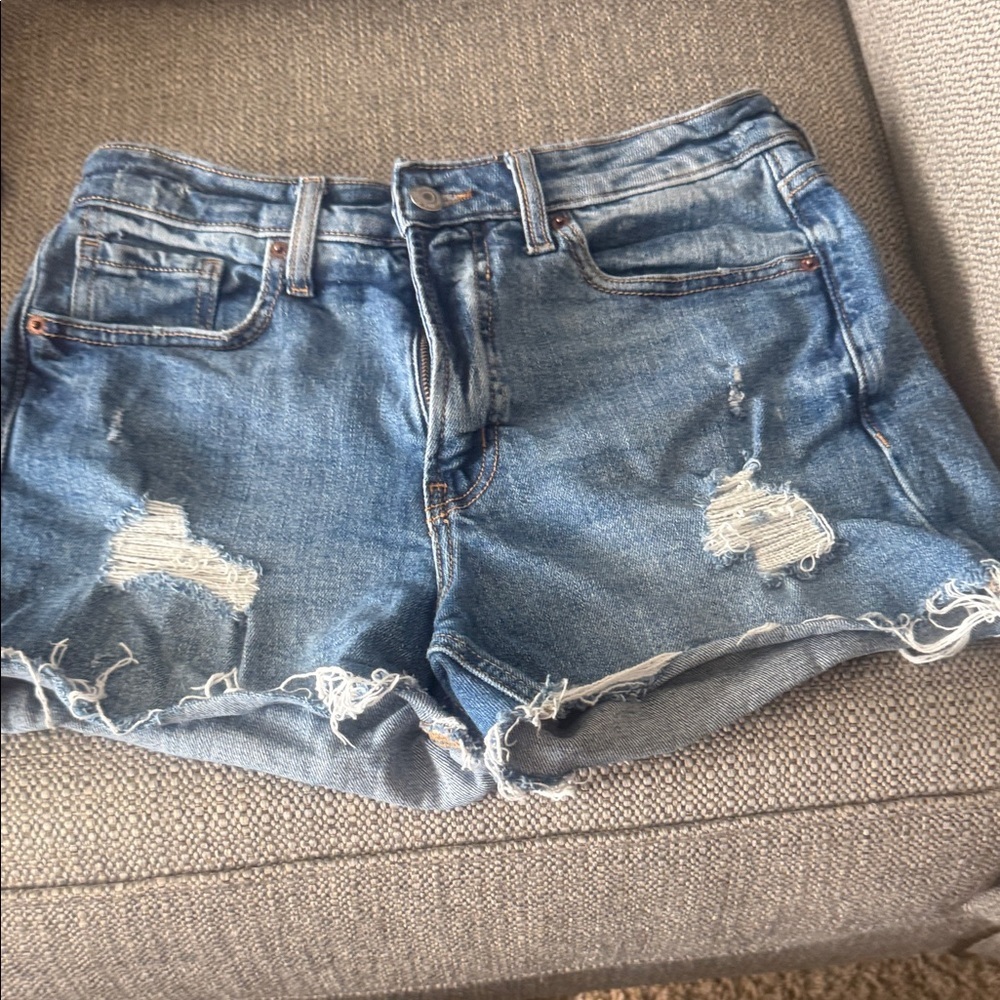 Old Navy Light Blue Distressed Jean Shorts